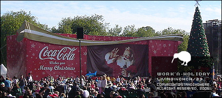 可口可樂公司舉辦的大型聖誕晚會